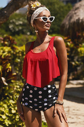 Ruffled High Waist Tankinis - Dress In Beauty